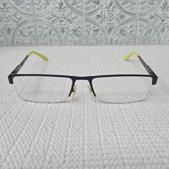 Carrera CA6631 5R1 Unisex Black Green Half Rim Rectangle Eyeglasses 145 mm - Picture 1 of 8